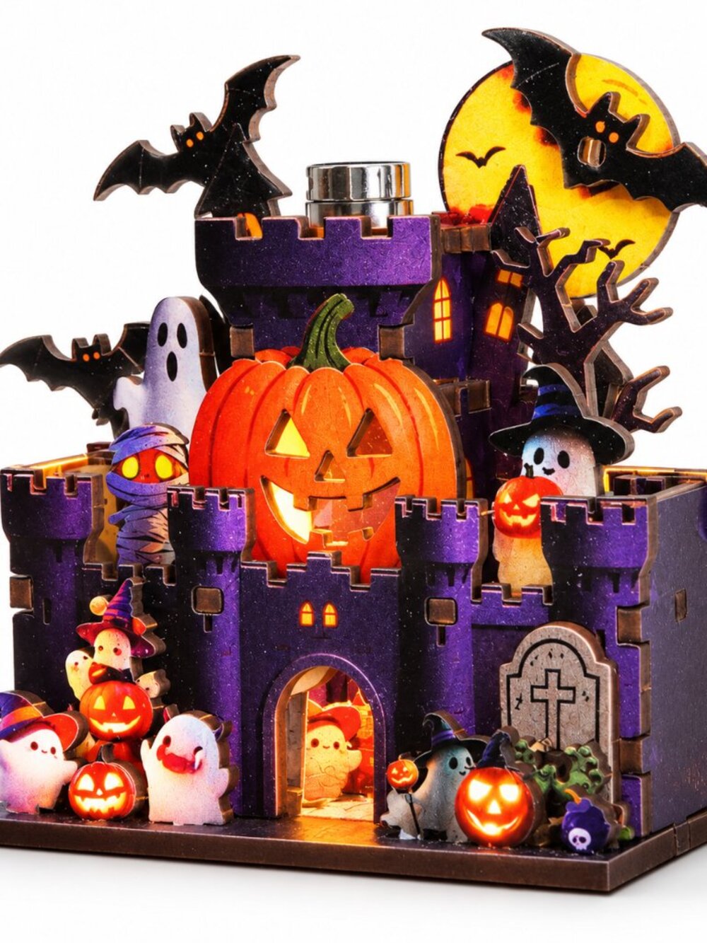 Haunted Castle DIY Magnetic Miniature Kit with Light